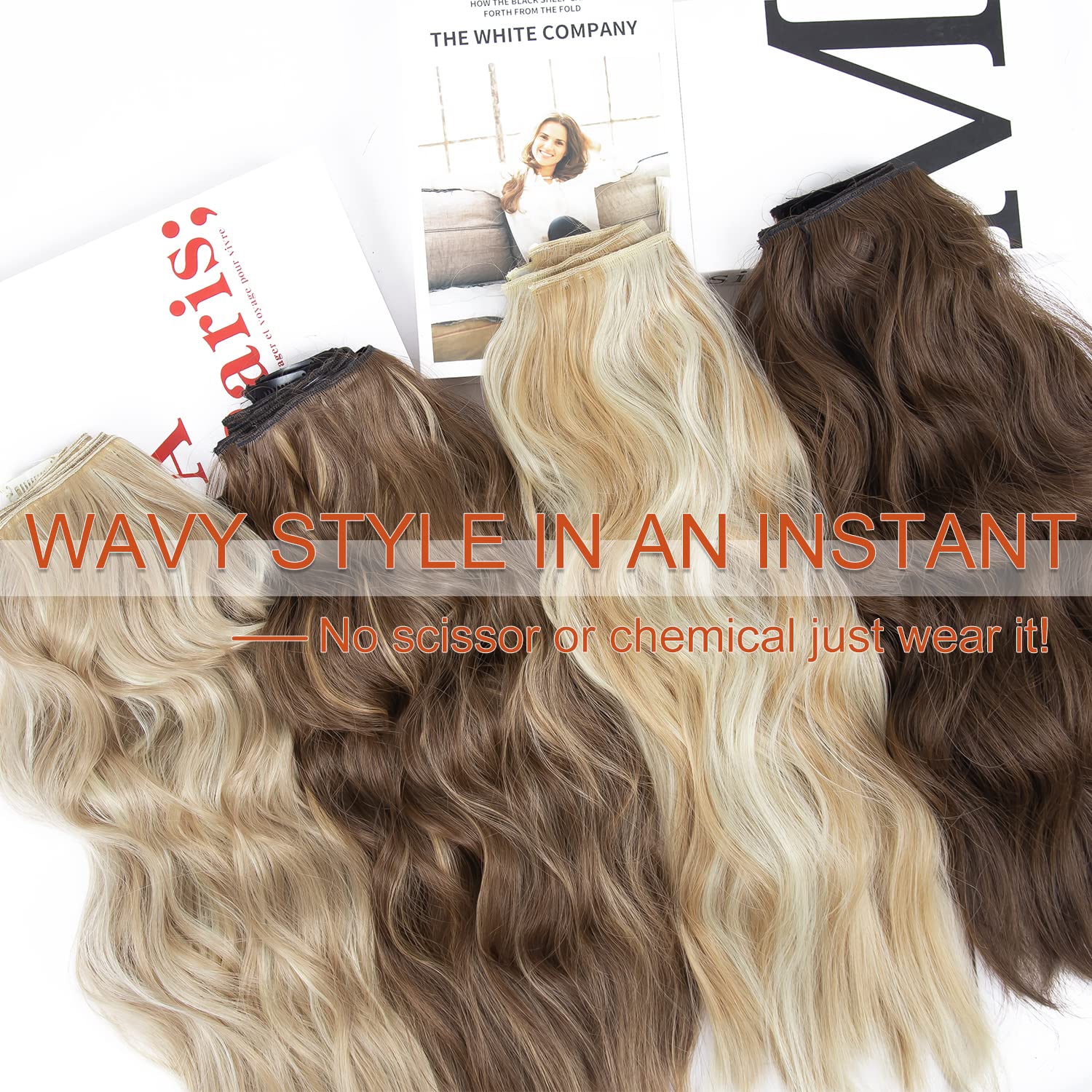 LEEONS extensiones con broches, instrucciones de uso simples para aplicar en minutos.