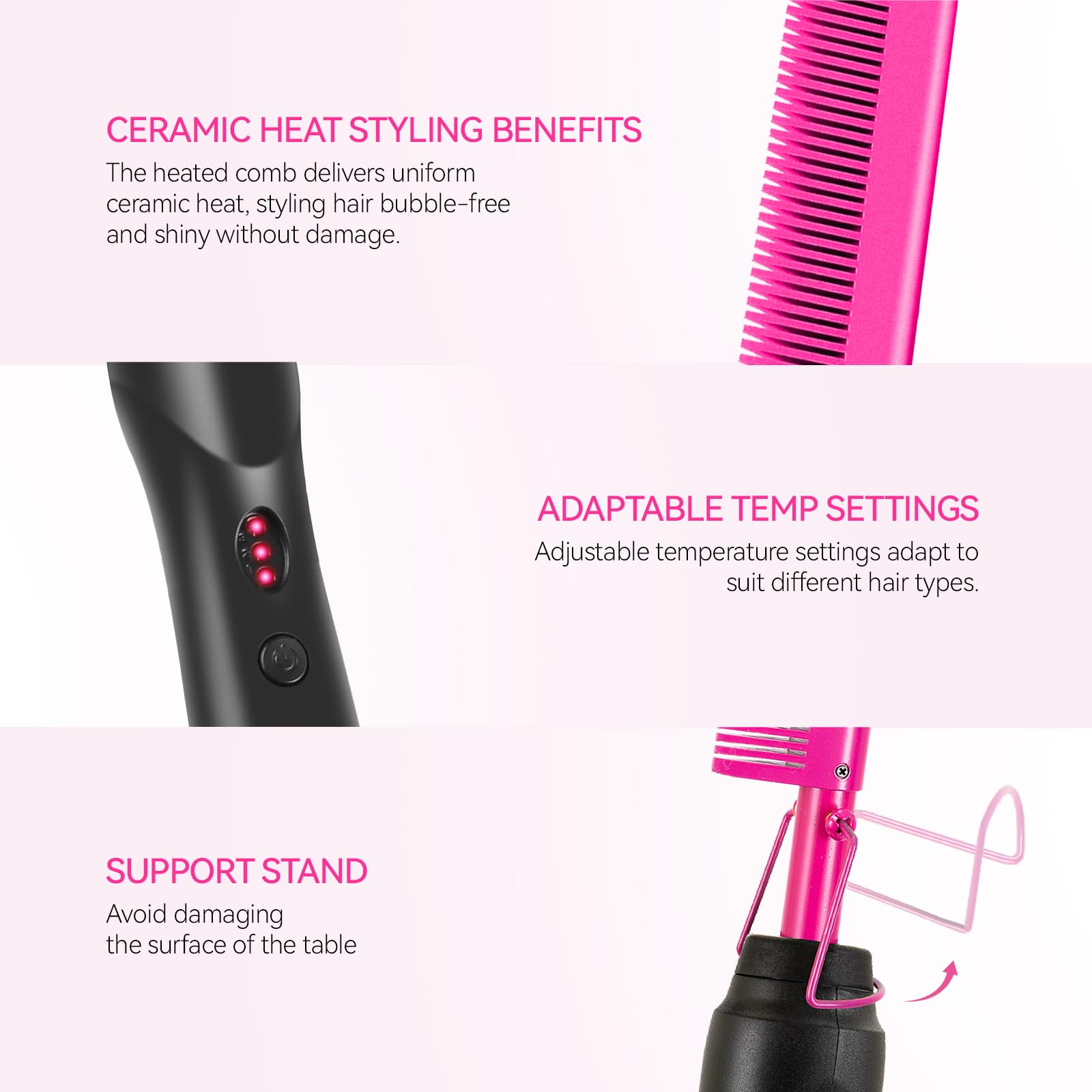 LEEONS temperaturas ajustables para diferentes tipos de cabello