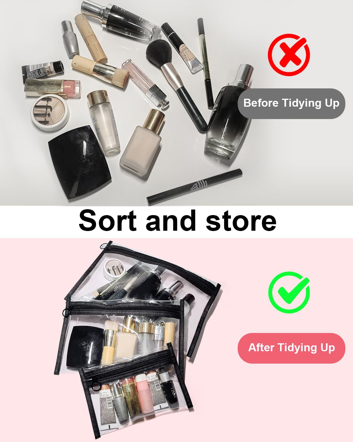 Leevanoo bolsas de viaje transparentes pequeñas permiten ver contenido y ganar tiempo.
