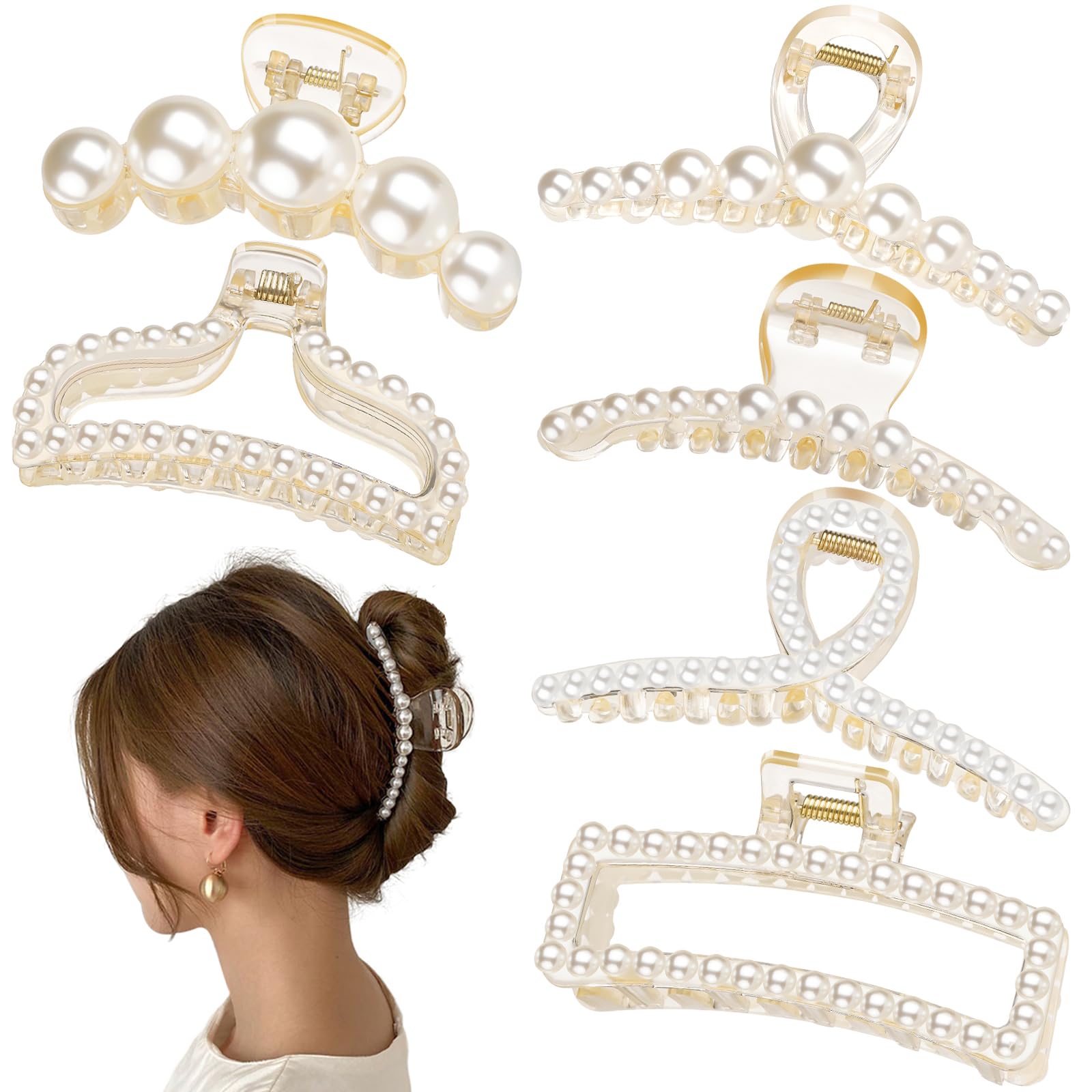 Pinza Leezmark para ocasiones con perlas, ideal para completar looks formales.