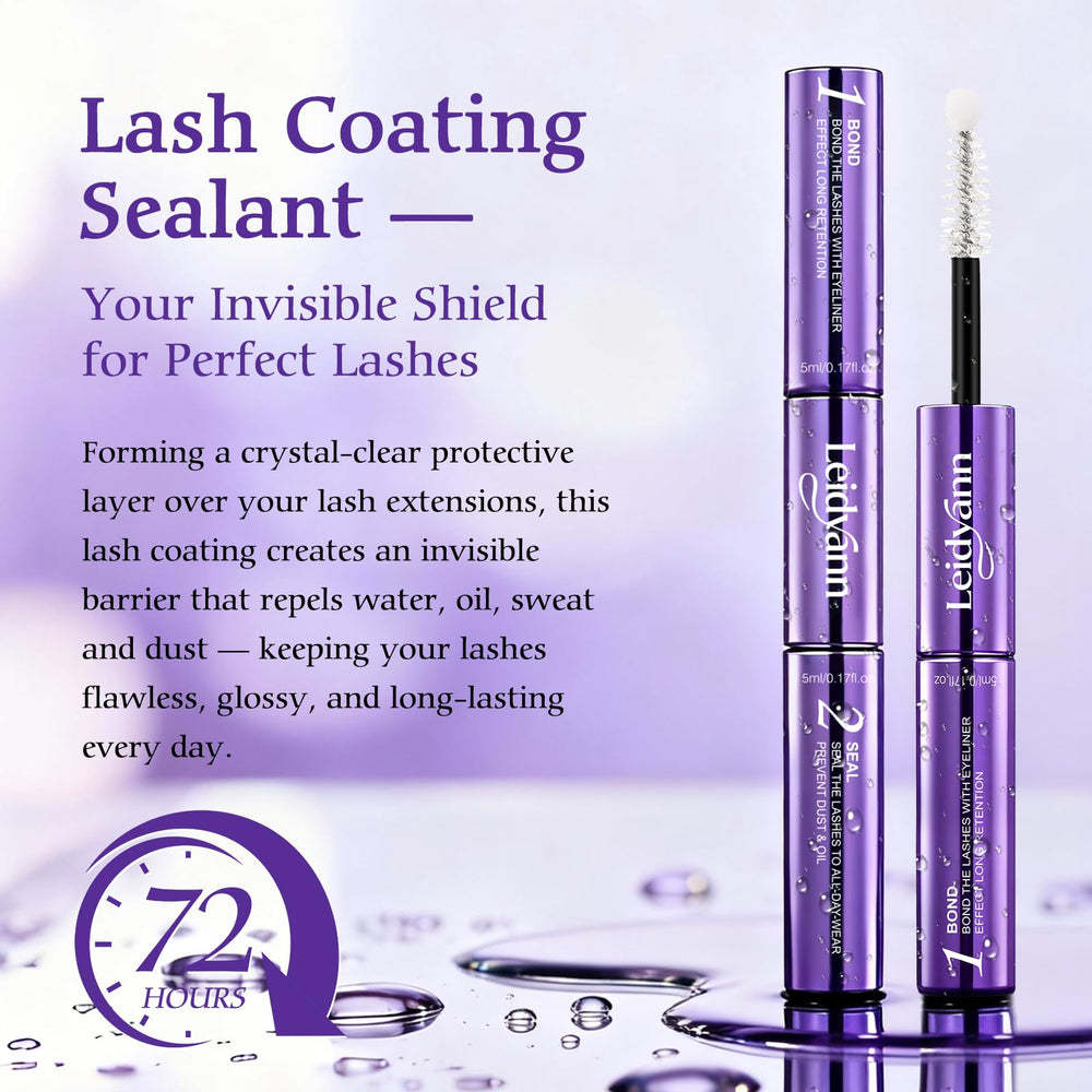 Remoción fácil sin residuos con Leidyann Lash Cluster Bond & Seal.