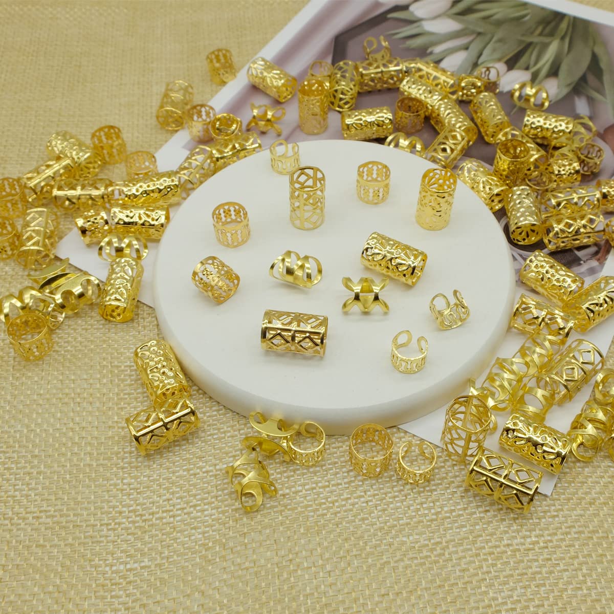 LEILEIXI kit 100 joyas oro: variedad para diferentes looks.
