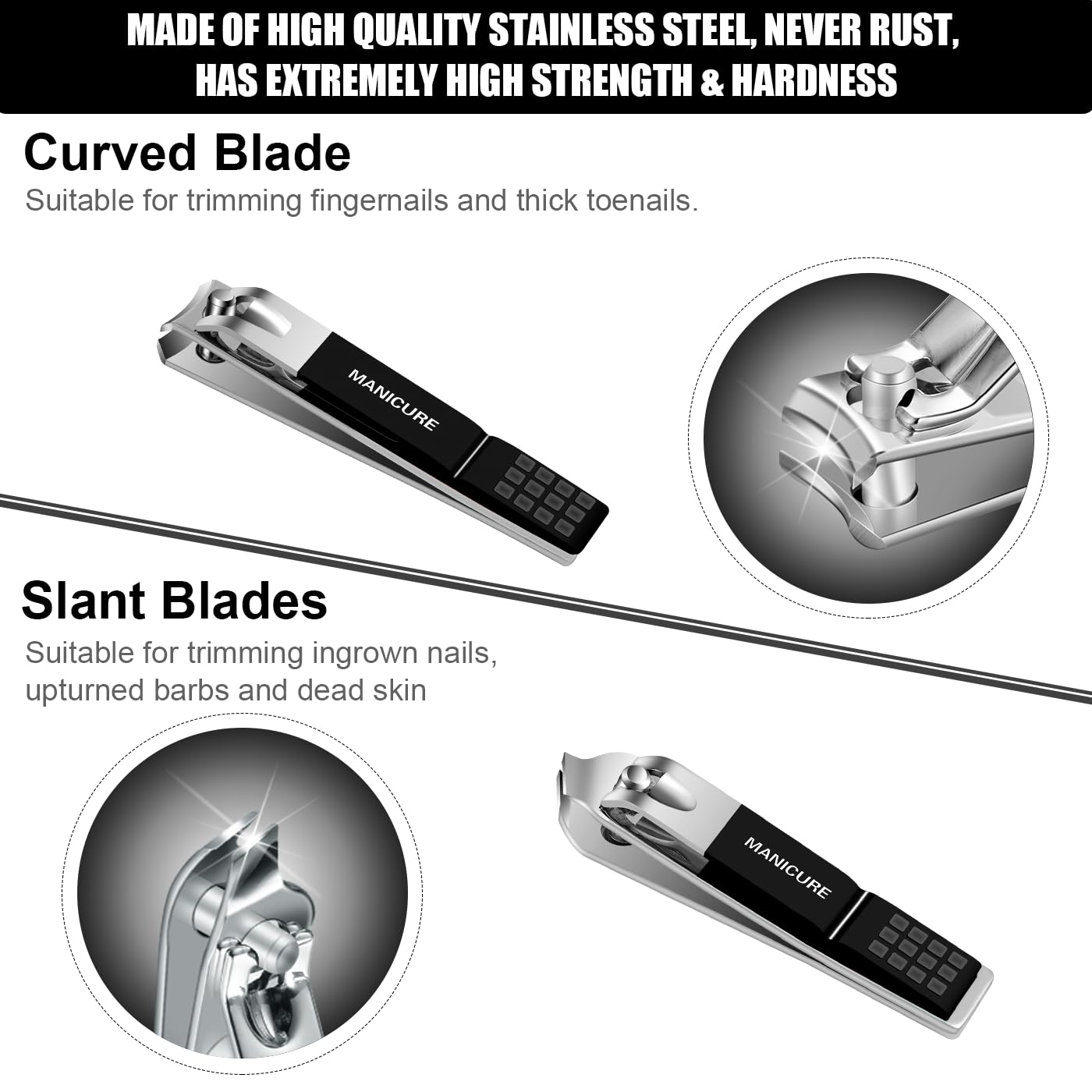 Corta uñas profesional Leipple con filo afilado y precisión.
