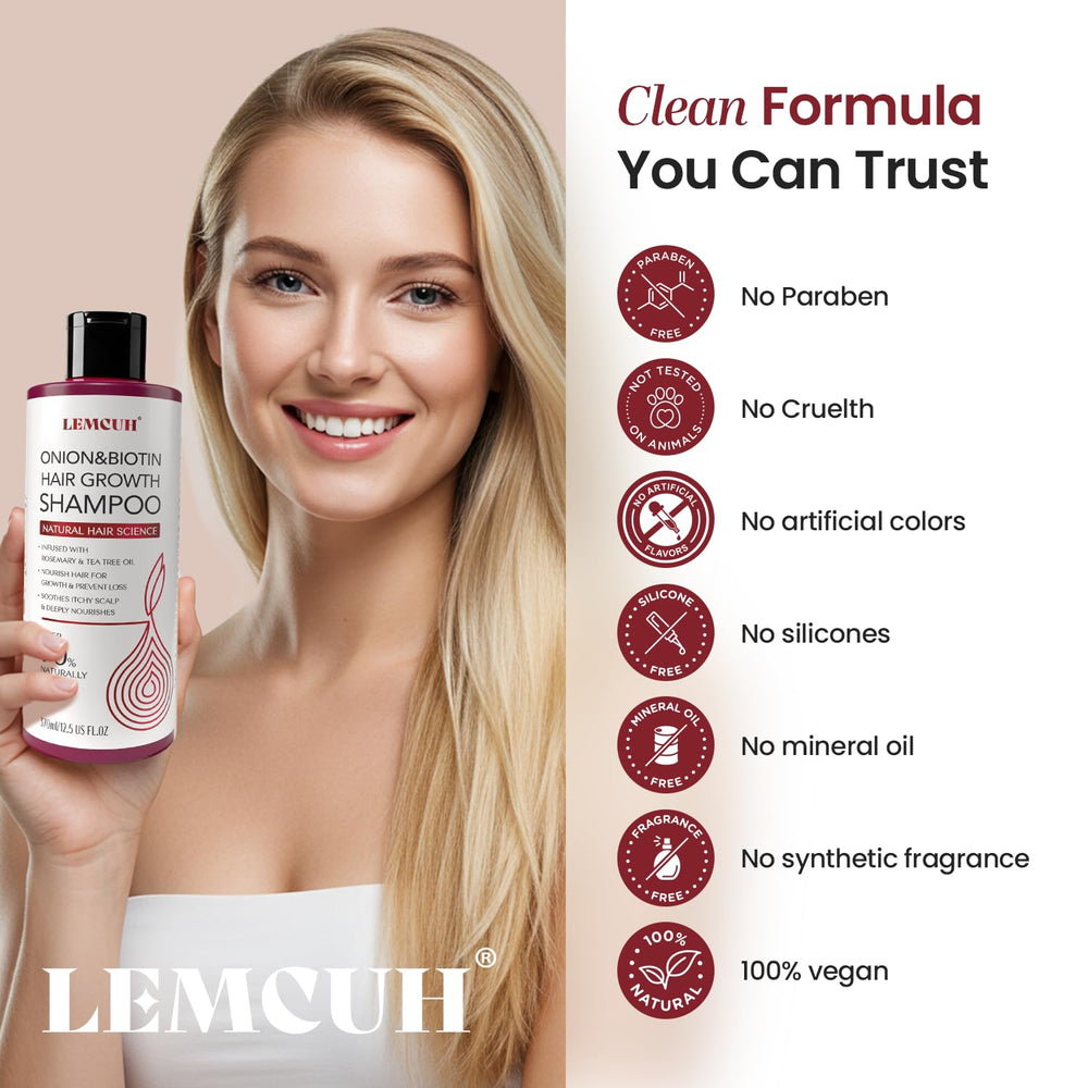 Lemcuh Champú Fortalecedor: ingredientes botánicos visibles para cuidado natural.