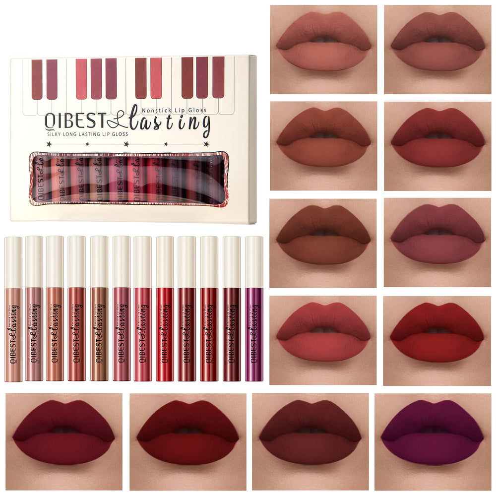 Labial líquido mate lepke con 12 tonos, ideal para regalo.