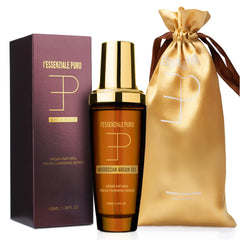 LEPURO Dubai: aceite de argán para cabello, frasco elegante que ofrece hidratación ligera.