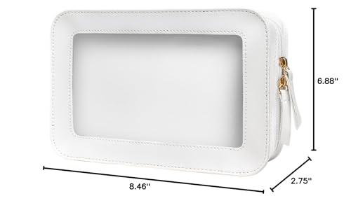 LETGO bolsa cosméticos transparente, almacenamiento ordenado y fácil de limpiar.