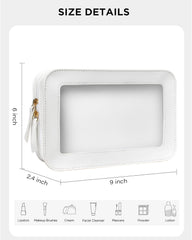 LETGO organizador maquillaje transparente en PVC, práctico para pasar el control TSA.