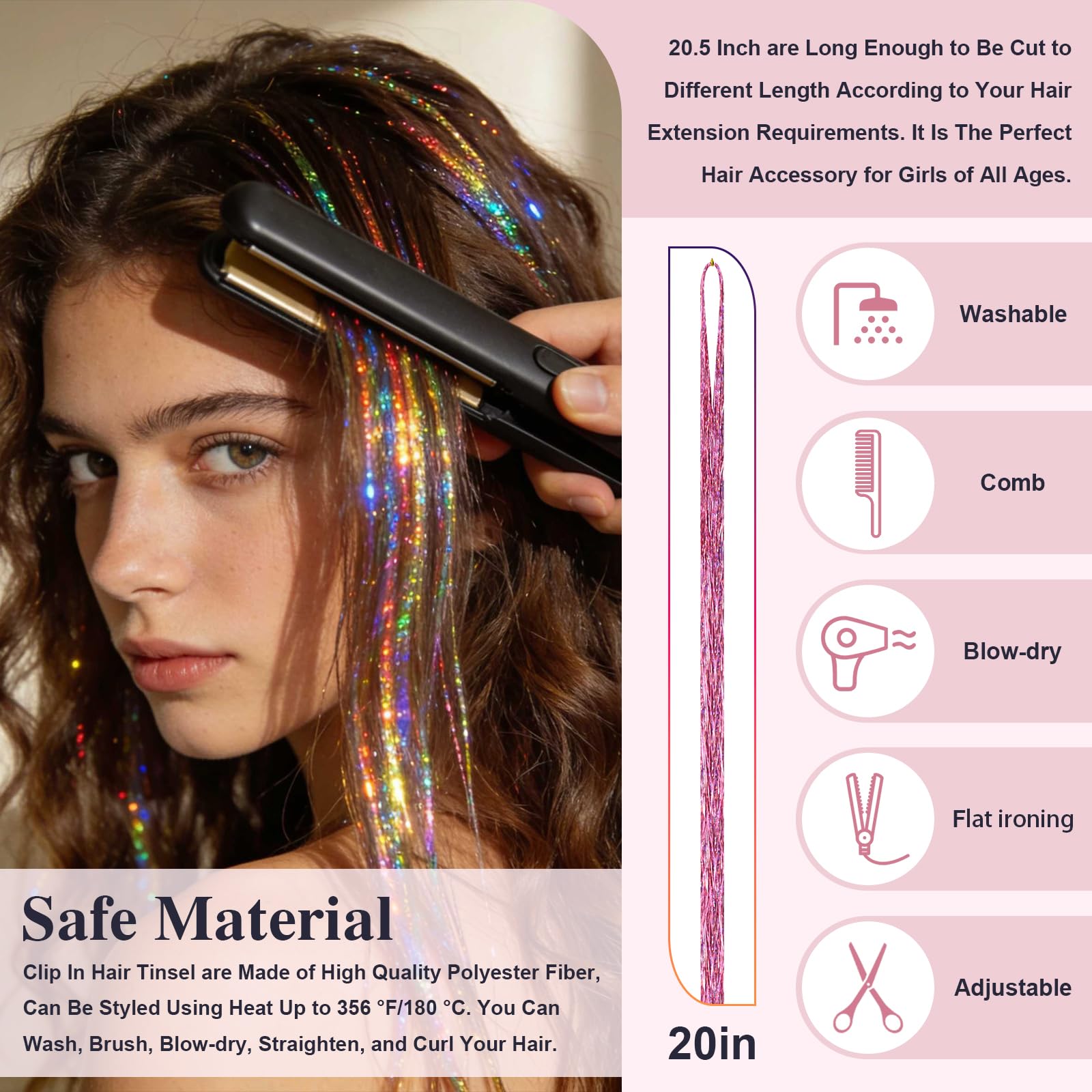 Purpurina Leuceiy para cabello, brillo deslumbrante para cualquier look.