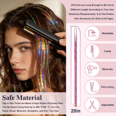 Purpurina Leuceiy para cabello, brillo deslumbrante para cualquier look.