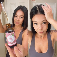 Leven Rose Aceite Romero: masaje de cuero cabelludo para relajación y nutrición.