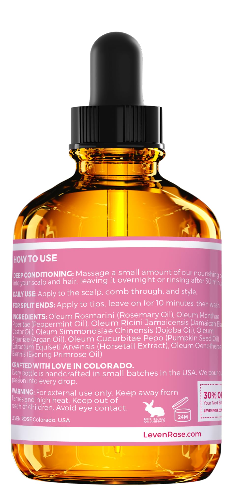 Leven Rose Aceite Romero: complemento ético para rutinas de cuidado.