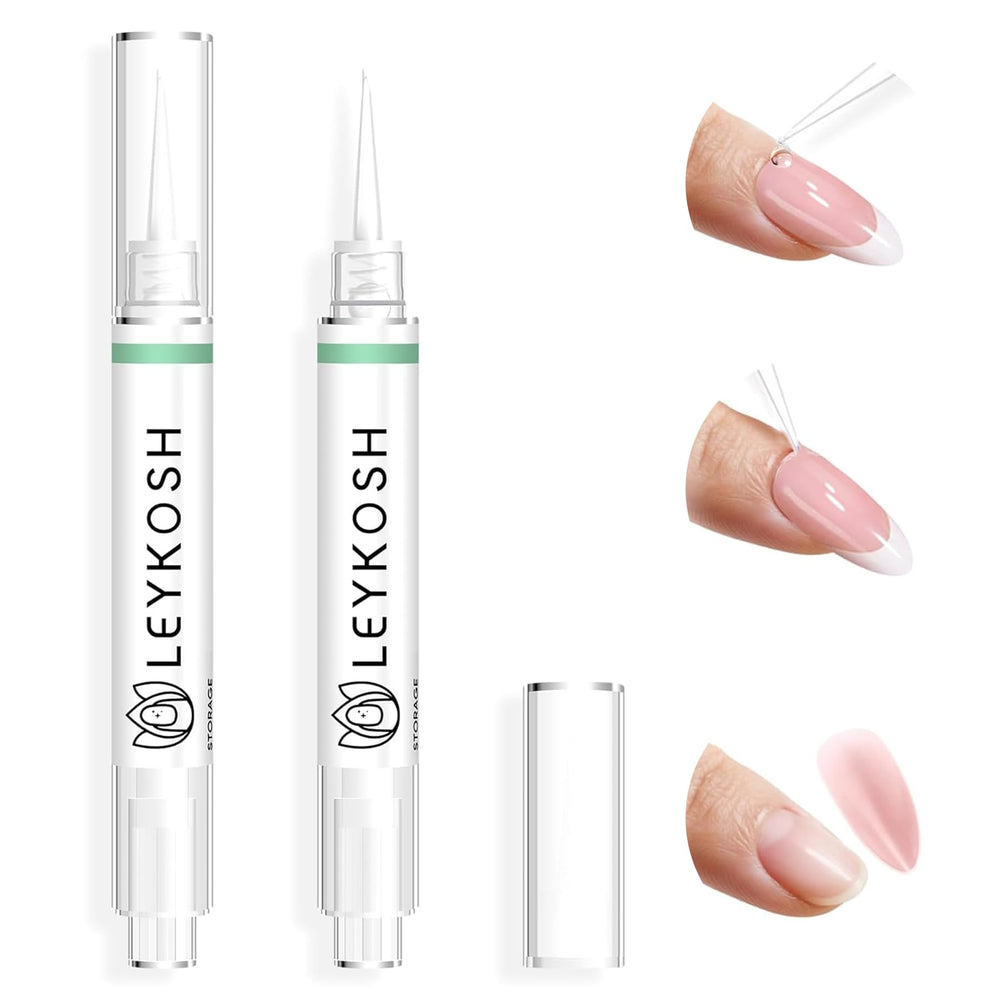 LEYKOSH remover de uñas con punta cristal para retirar pegamento con precisión
