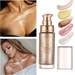 Lezero Body Shimmer Oil with included brush for precise application