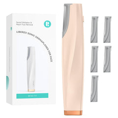 Liberex dermaplaning sónico para rostro rosa: exfoliación suave para piel más limpia