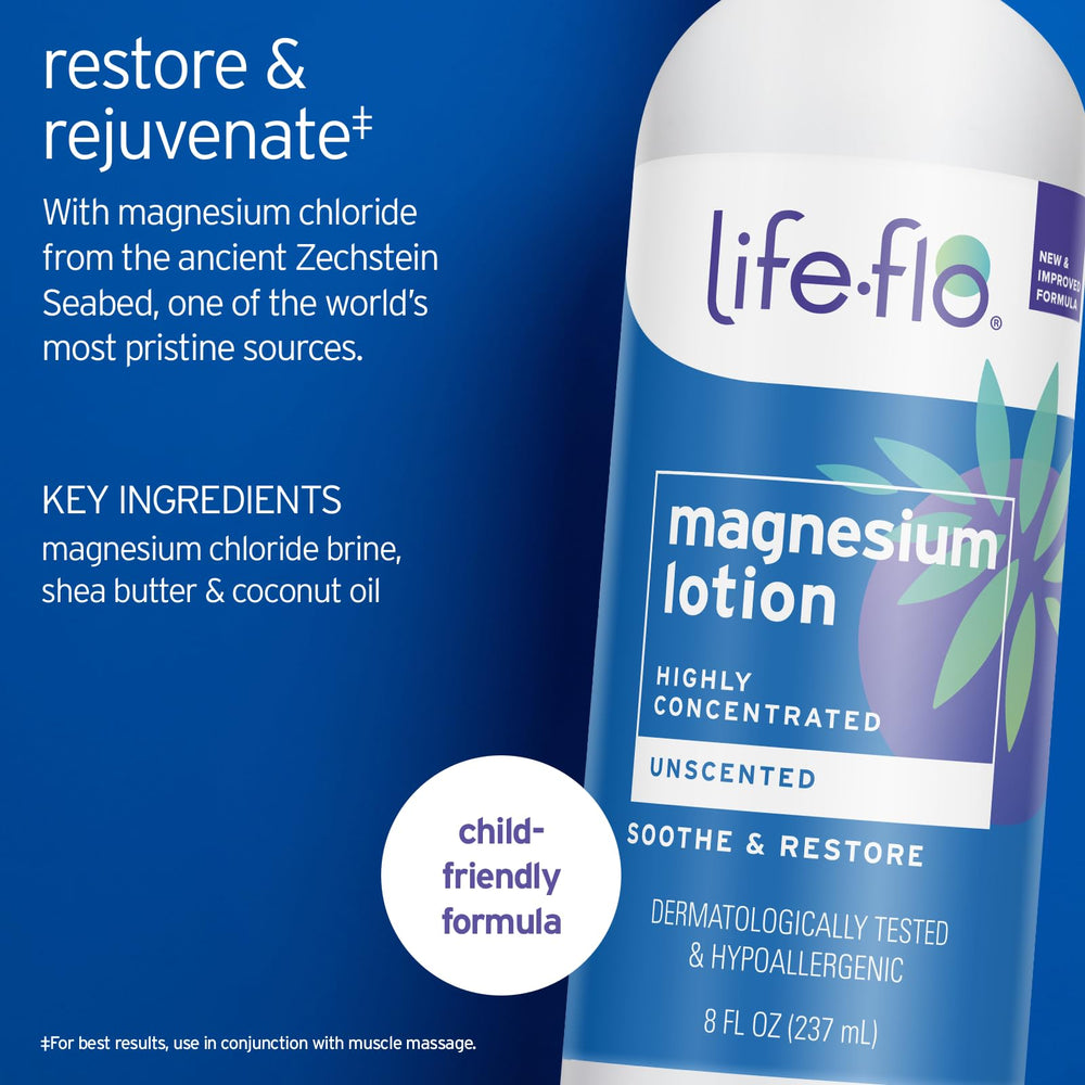 LIFE-FLO Magnesium Lotion con aplicador facilita dosis diarias para el cuidado