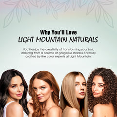 LIGHT MOUNTAIN Henna Color gorro incluido para protección durante la aplicación.
