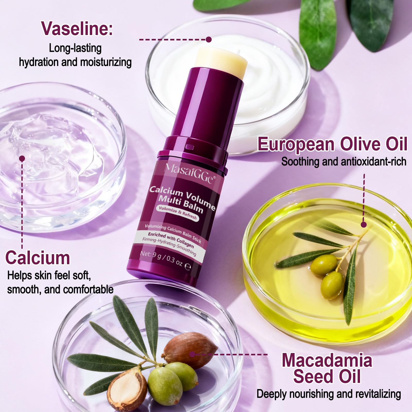 liiutry Calcium Multi Balm para cuello, piel hidratada y firme.