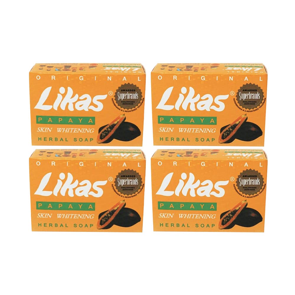 Jabón Likas Papaya Original barra frontal, limpieza suave para piel diaria.