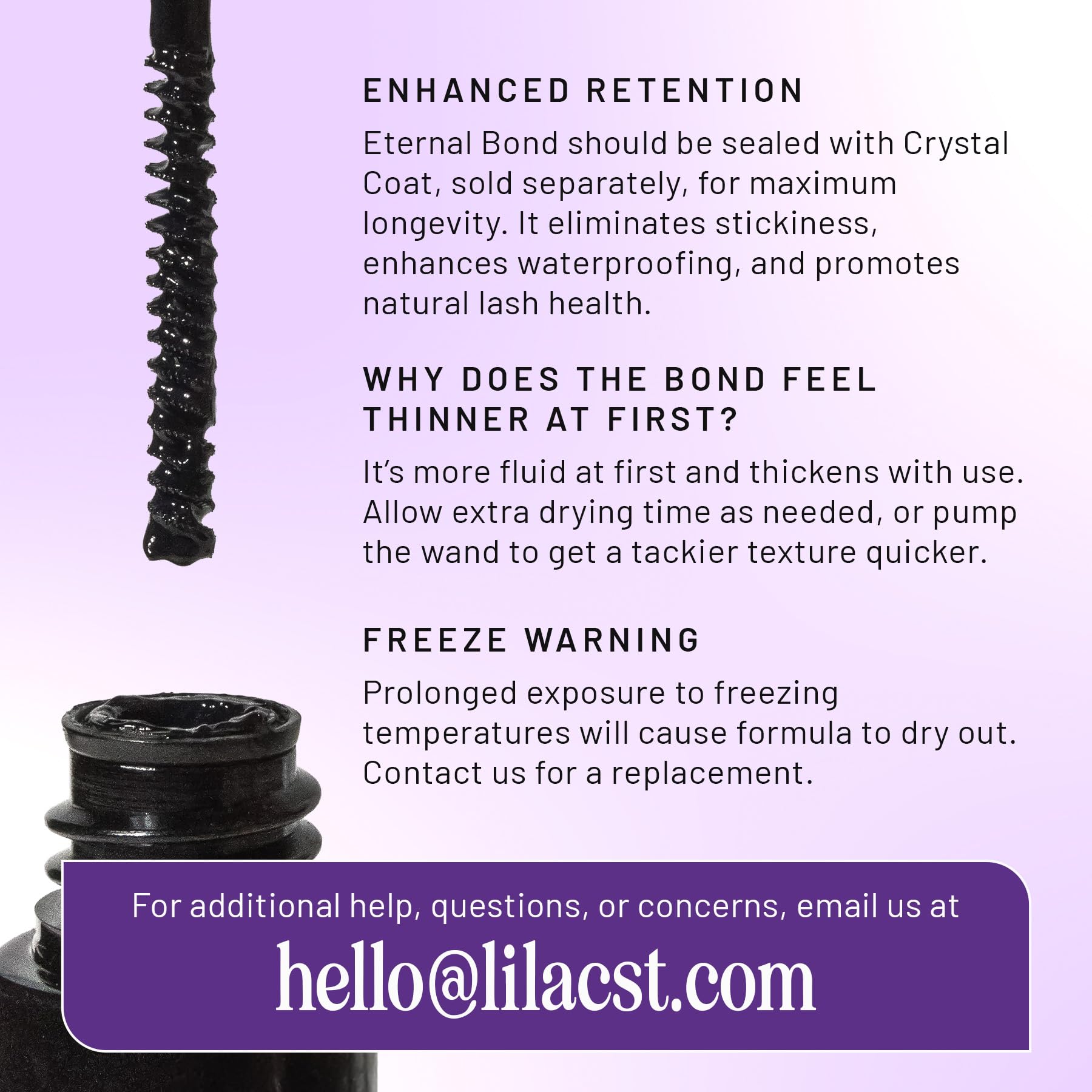 Lilac St Eternal Bond, adhesivo resistente al agua para pestañas.