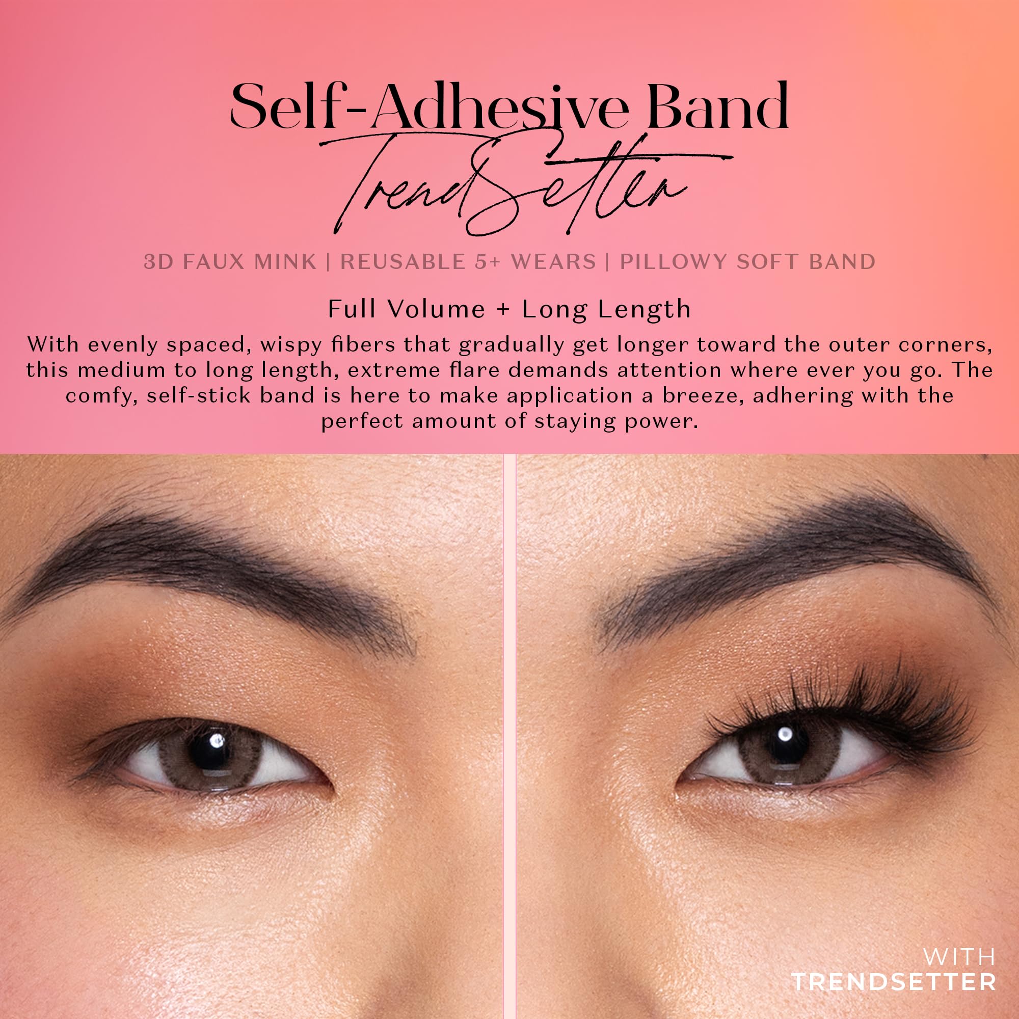 Lilly Lashes 3D banda activada por calor facilita la reutilización de pestañas.