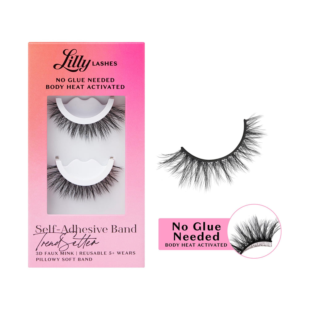 Lilly Lashes 3D banda autoadhesiva para aplicación rápida sin pegamento.