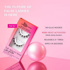 Lilly Lashes 3D pestañas sin pegamento con fijación por calor para un aspecto natural.