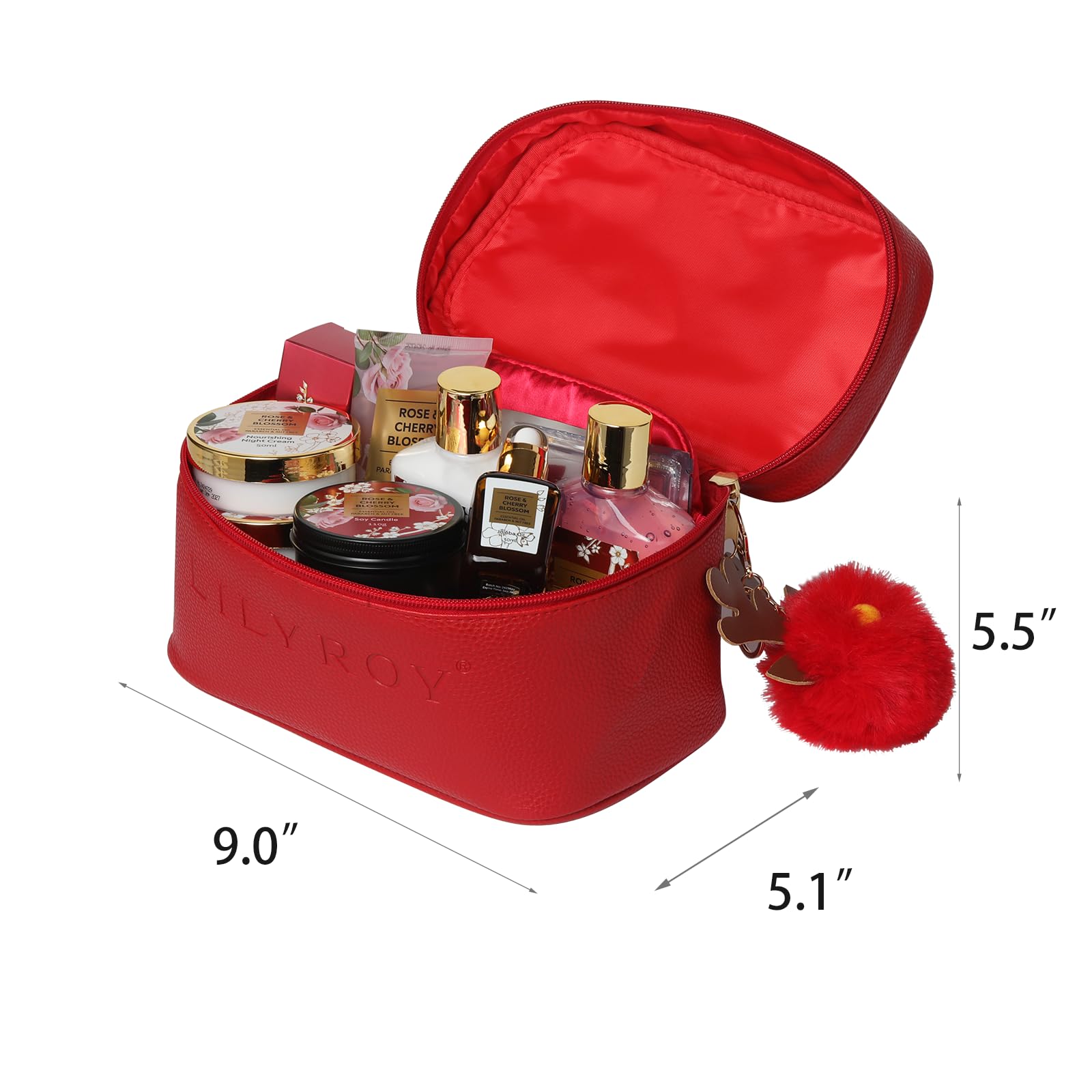 Bolsa de viaje reutilizable Lily Roy: almacenamiento práctico para belleza en movimiento.