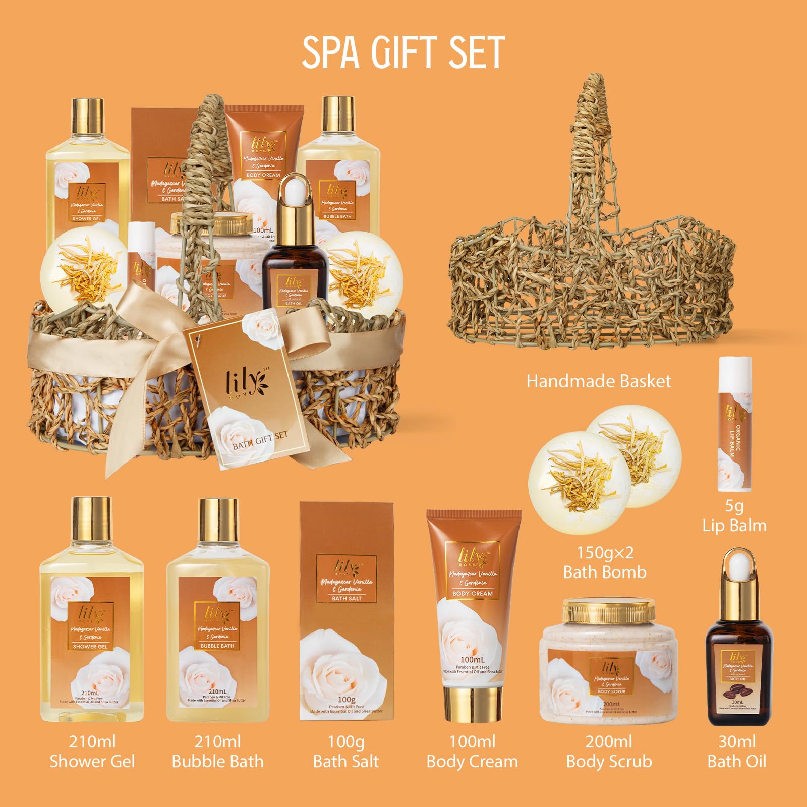 LILY ROY gel-ducha miel-almendra, aroma suave para empezar el día