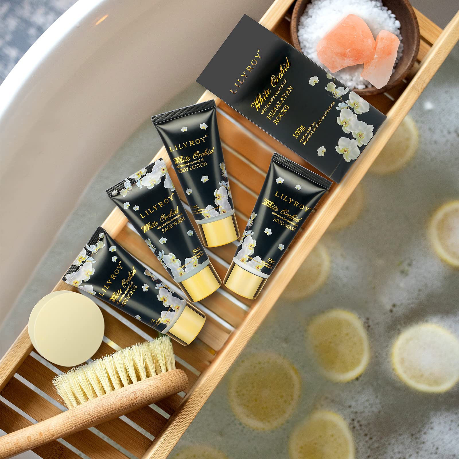 Lily Roy sales de baño Himalaya para una experiencia revitalizante