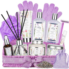 LILY ROY: set-regalo-bano-15-piezas para spa en casa y cuidado diario.