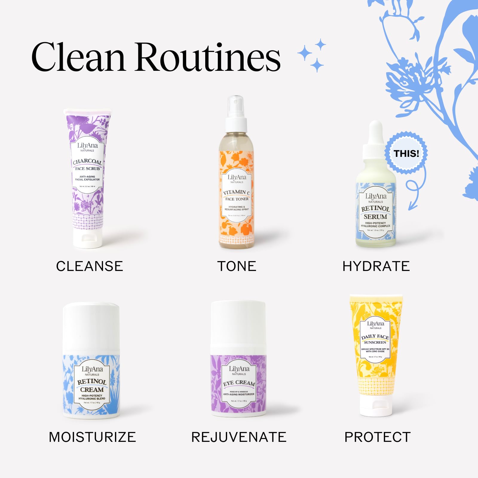 LilyAna Naturals Retinol Serum - uso nocturno recomendado: complemento ideal.