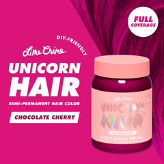 Lime Crime Chocolate Cherry: aplicación crema para un teñido suave y uniforme.