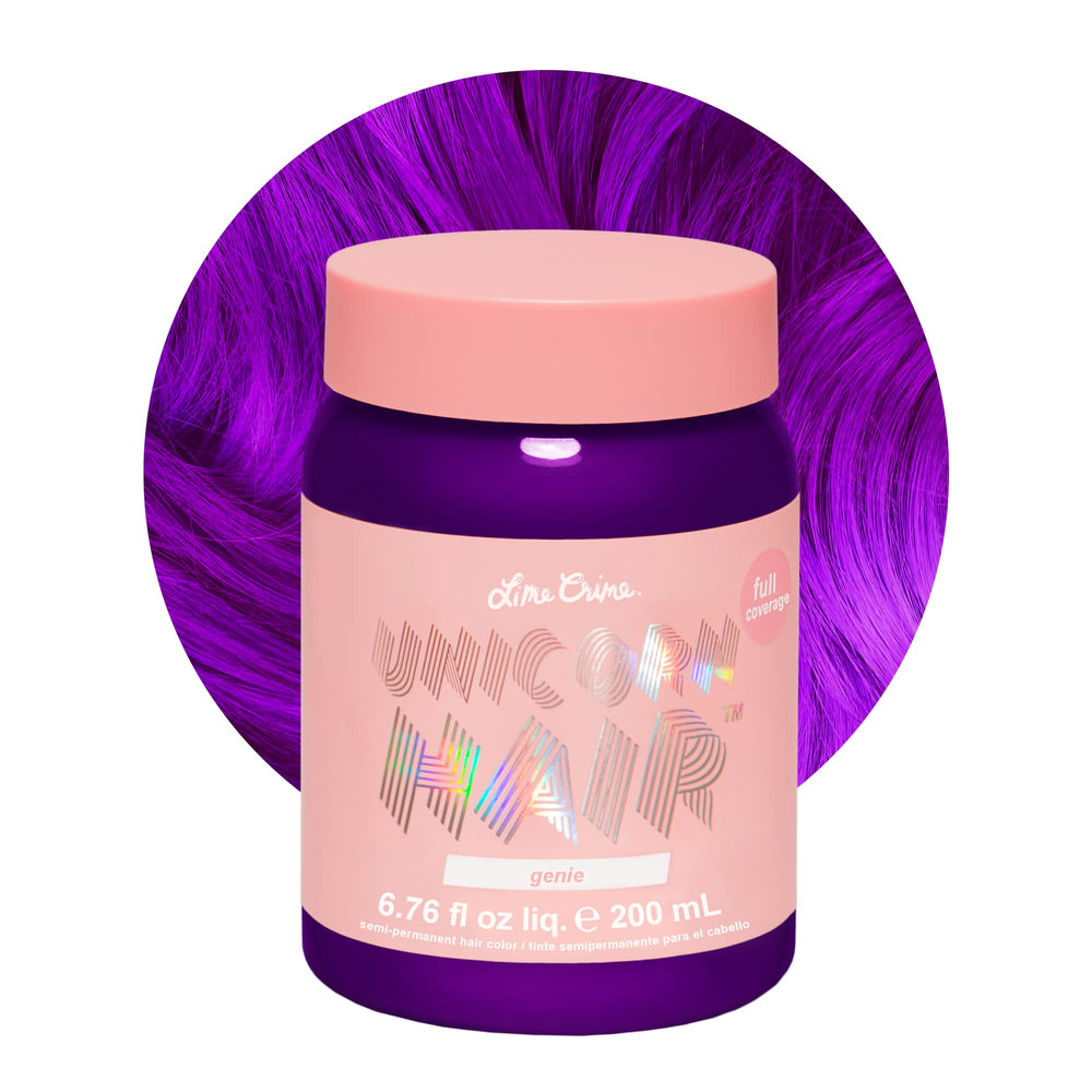 Lime Crime Genie Unicorn Hair Dye en bote: tono violeta profundo para color vibrante