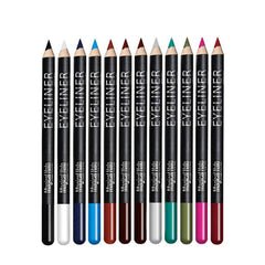 Linble lápiz delineador de ojos, colección de 12 colores mate para definición suave.