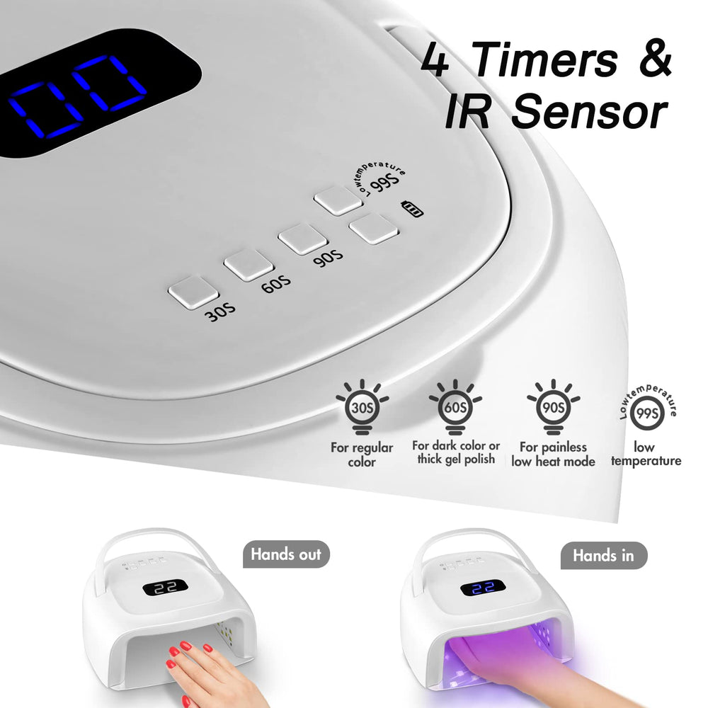 Linssy lámpara UV-60W con tres tiempos para gel de uñas
