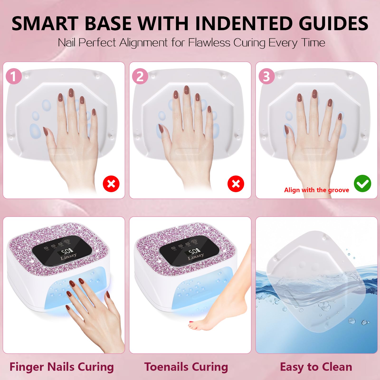 Linssy base desmontable facilita limpieza e higiene.