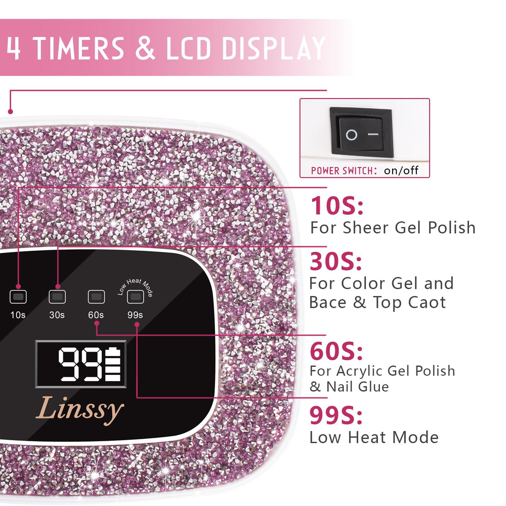 Linssy lámpara UV-LED portátil y recargable ideal para viaje.