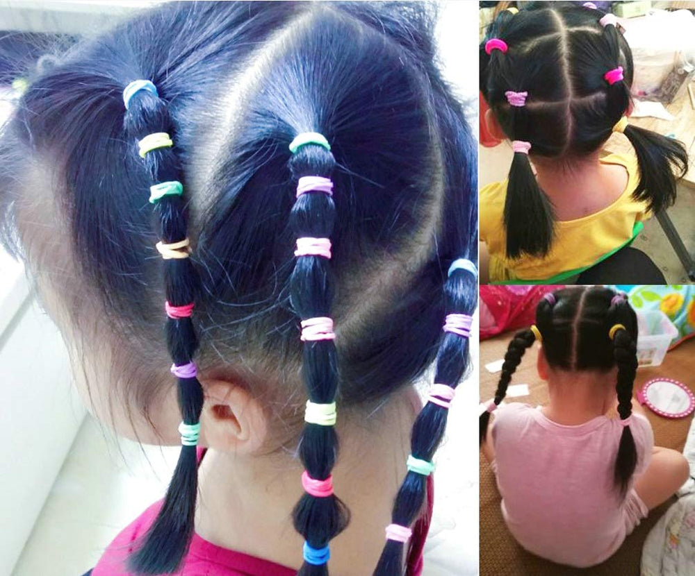 Lintopos cintas de pelo multicolor para niñas, con elasticidad que mantiene el cabello sujeto.