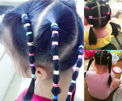 Lintopos cintas de pelo multicolor para niñas, con elasticidad que mantiene el cabello sujeto.