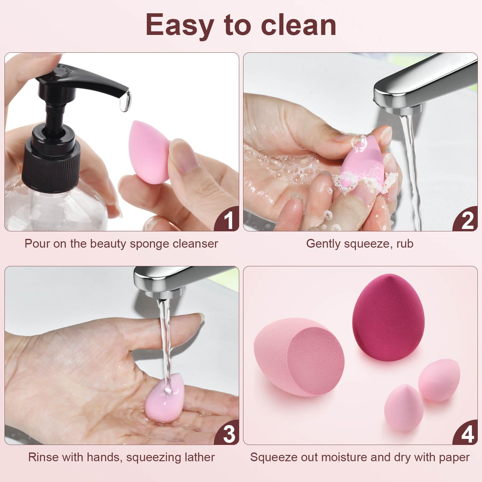 Botella transparente de Linyumuxiang para almacenar productos de maquillaje.