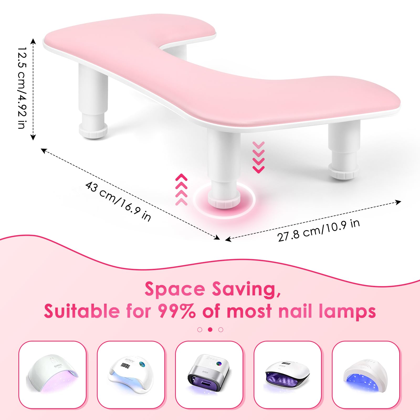 LIONVISION Reposabrazos ergonómico para sesiones prolongadas de manicura