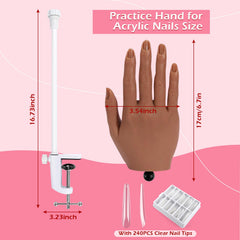 Maniquí de uñas LIONVISON con dedos flexibles para nail art