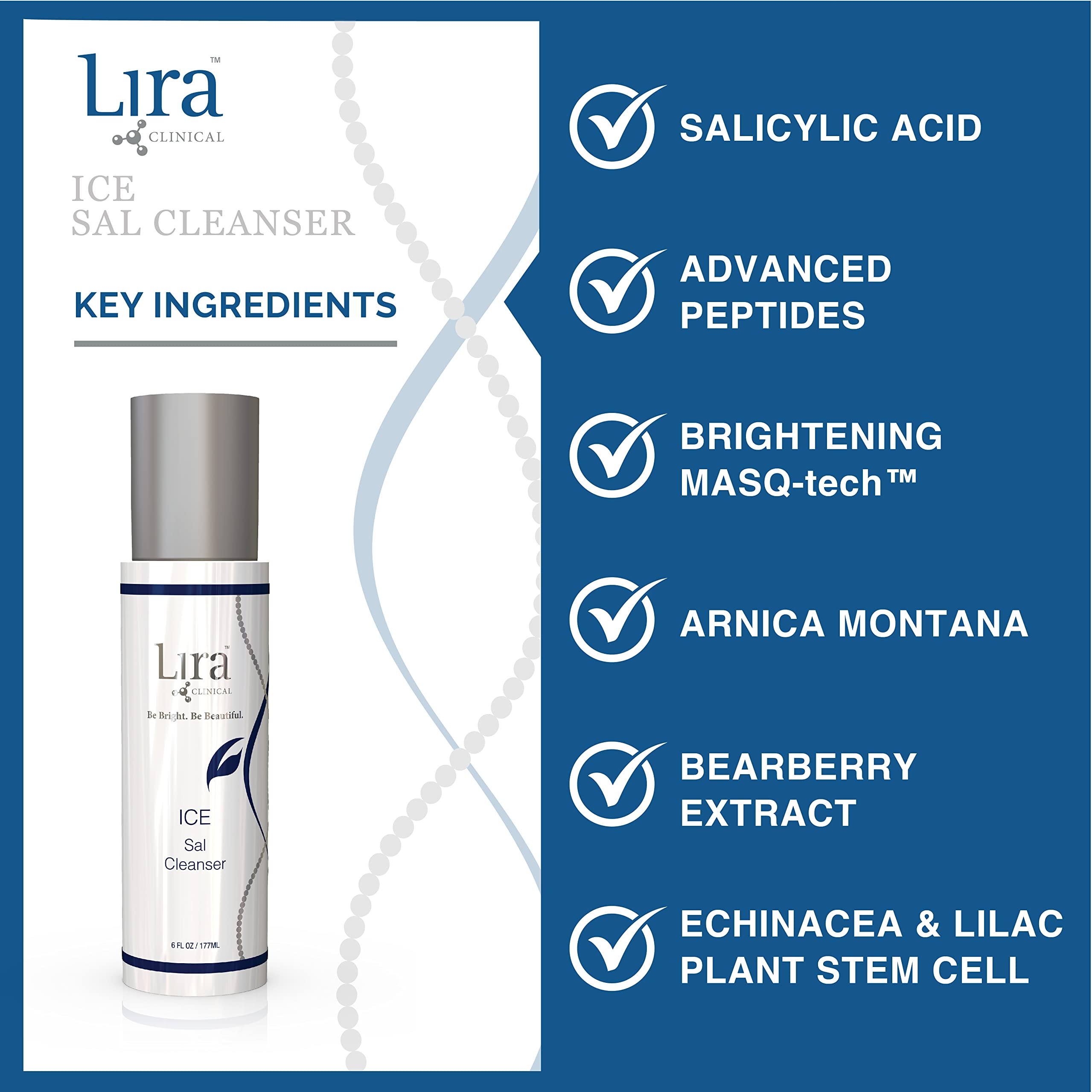 Lira Clinical limpiador facial refrescante, deja la piel limpia y renovada.