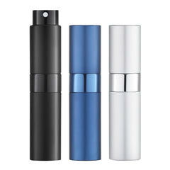 LISAPACK atomizador 8 ml negro para viaje, spray recargable y sin fugas.