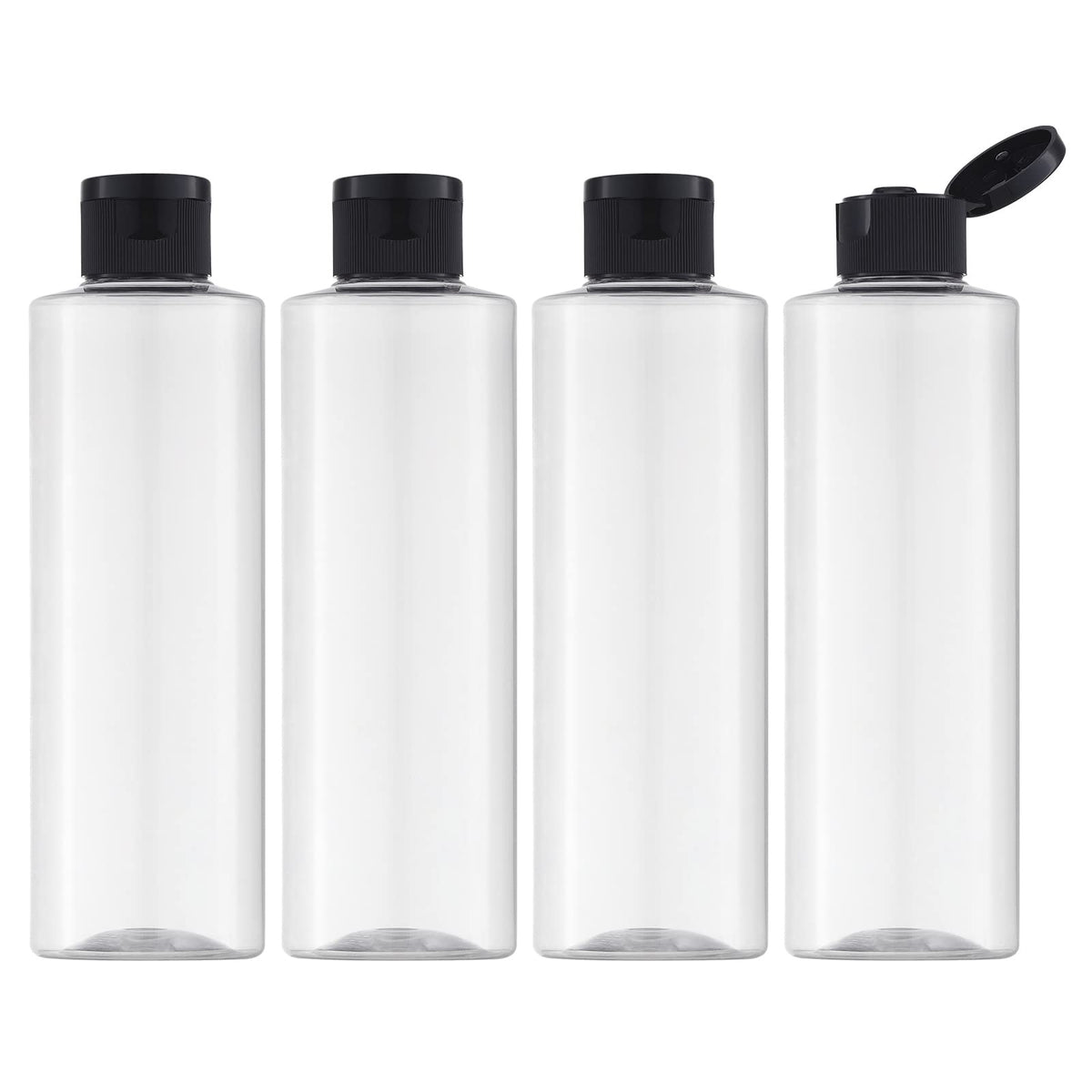 LISAPACK botellas de viaje 250 ml con tapa abatible para llevar cremas y tónicos