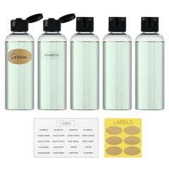 LISAPACK botellas de viaje claras, 100 ml, ideales para cosméticos.