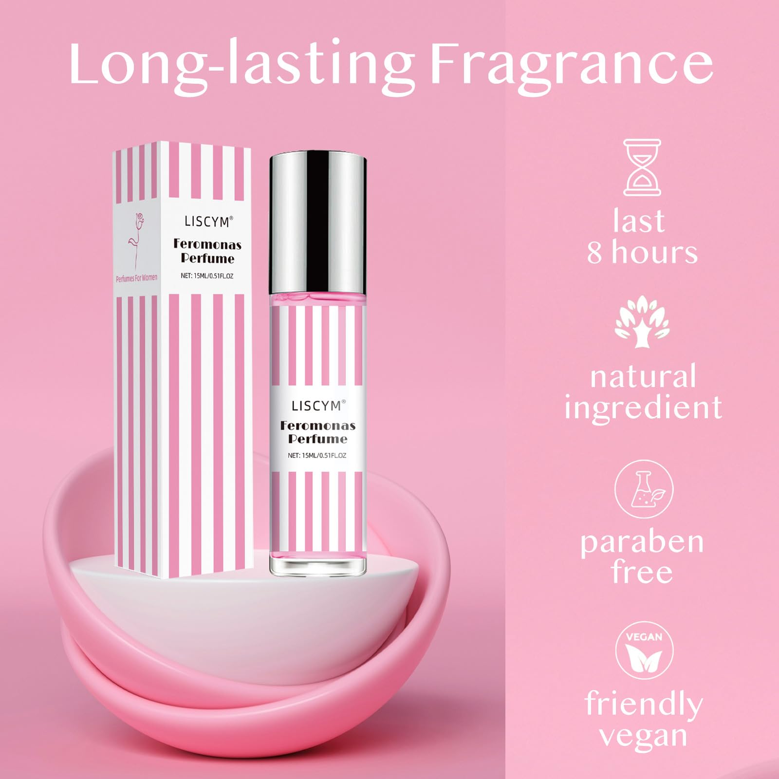 Liscym elegant fragrance notes conveying romantic, soft sweetness