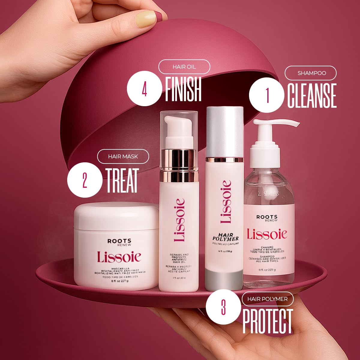 Cabello suave y manejable, ideal tras lavado.