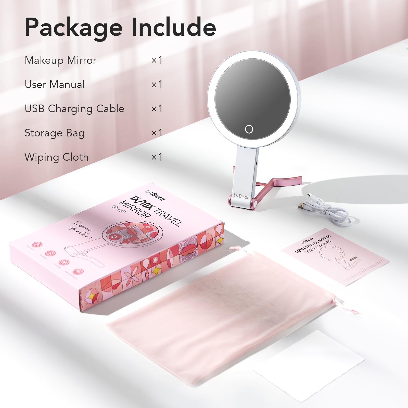 LitBear: Bolsa y funda incluidas para almacenamiento seguro.